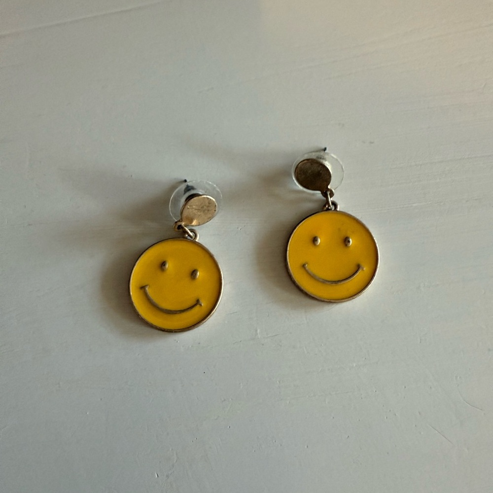 Yellow Smiley Face Earrings
